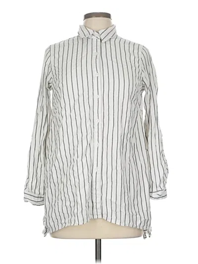 Pre-owned Zac & Rachel 3/4 Sleeve Blouse In Silver