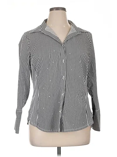 Pre-owned Zac & Rachel 3/4 Sleeve Blouse In Silver