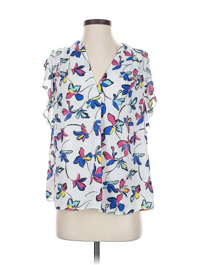 Pre-owned Zac & Rachel 3/4 Sleeve Blouse In White