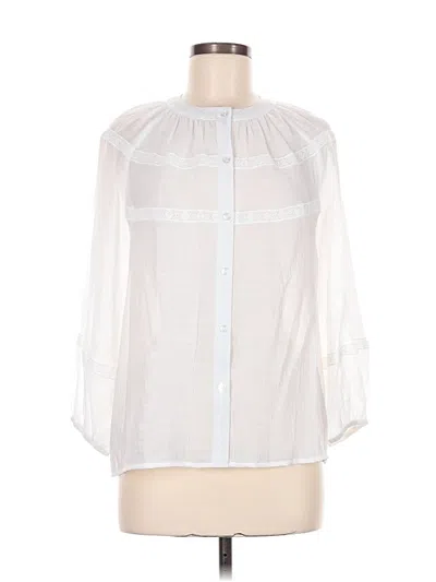 Pre-owned Zac & Rachel 3/4 Sleeve Blouse In White