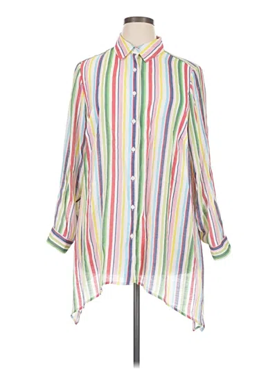 Pre-owned Zac & Rachel 3/4 Sleeve Blouse In White