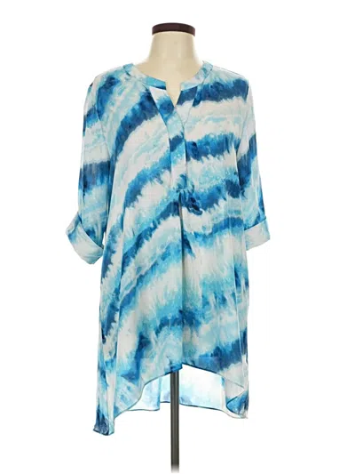 Pre-owned Zac & Rachel 3/4 Sleeve T-shirt In Blue