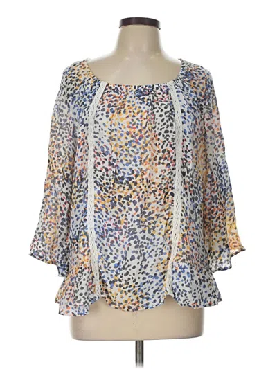 Pre-owned Zac & Rachel 3/4 Sleeve T-shirt In Blue