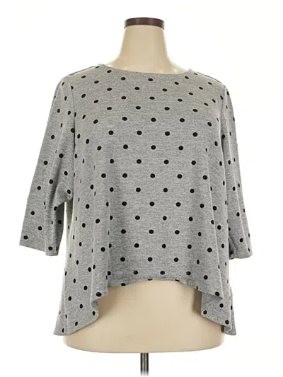 Pre-owned Zac & Rachel 3/4 Sleeve T-shirt In Gray