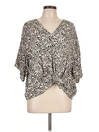 Pre-owned Zac & Rachel 3/4 Sleeve T-shirt In Ivory