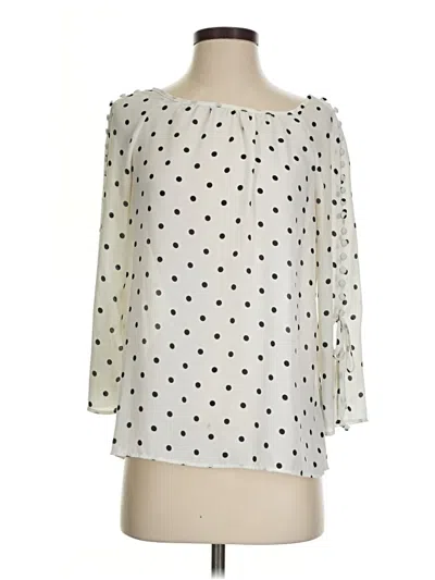 Pre-owned Zac & Rachel 3/4 Sleeve T-shirt In Ivory