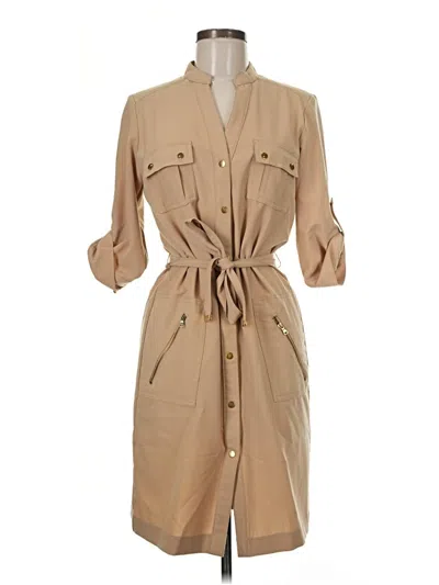 Pre-owned Zac & Rachel Casual Dress In Tan