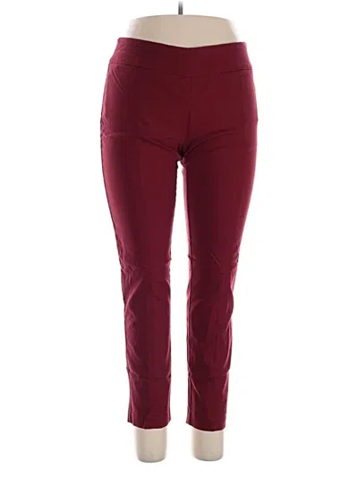 Pre-owned Zac & Rachel Casual Pants In Burgundy