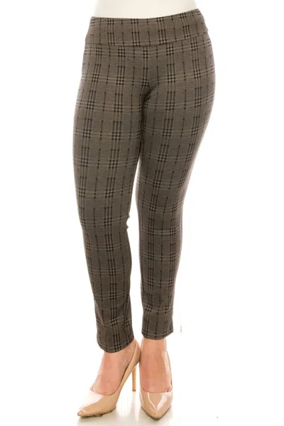Zac & Rachel Figure Defining Slim Ankle Pull On Pants In Stone Black In Gray