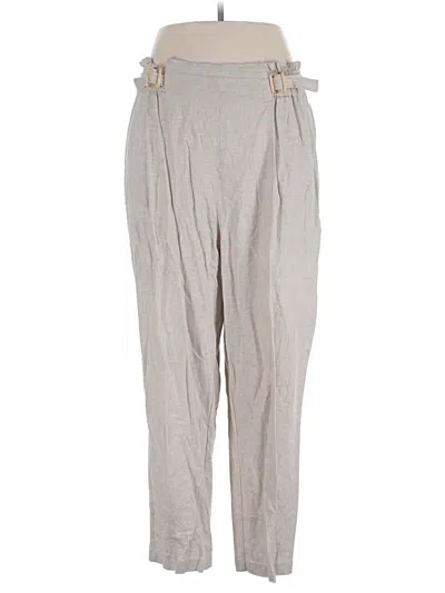 Pre-owned Zac & Rachel Linen Pants In Gray