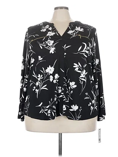 Zac & Rachel Long Sleeve Blouse In Black