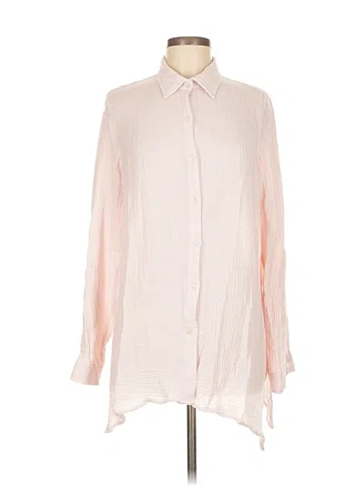 Pre-owned Zac & Rachel Long Sleeve Blouse In Pink
