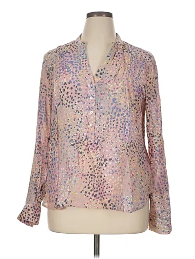 Pre-owned Zac & Rachel Long Sleeve Blouse In Pink