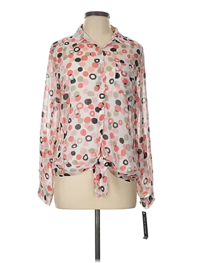 Pre-owned Zac & Rachel Long Sleeve Blouse In Pink