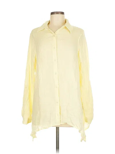 Pre-owned Zac & Rachel Long Sleeve Button Down Shirt In Yellow