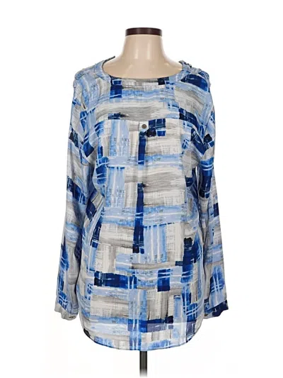 Pre-owned Zac & Rachel Long Sleeve T-shirt In Blue