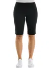 Zac & Rachel Pull On Millennium Bermuda Shorts In Black In Black