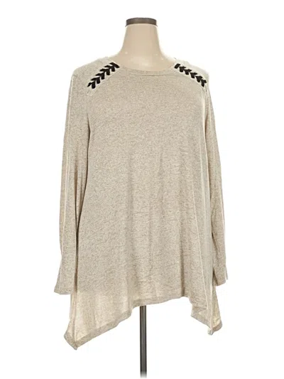 Pre-owned Zac & Rachel Pullover Sweater In Tan