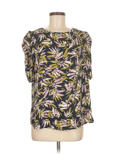 Pre-owned Zac & Rachel Short Sleeve Blouse In Yellow