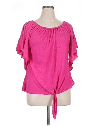 Pre-owned Zac & Rachel Short Sleeve T-shirt In Pink