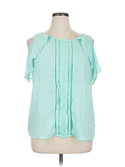Pre-owned Zac & Rachel Sleeveless Blouse In Blue