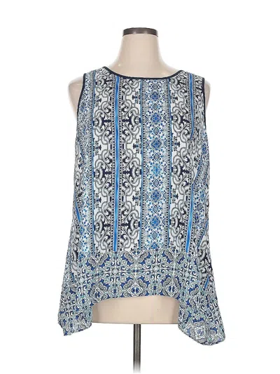 Pre-owned Zac & Rachel Sleeveless Blouse In Blue