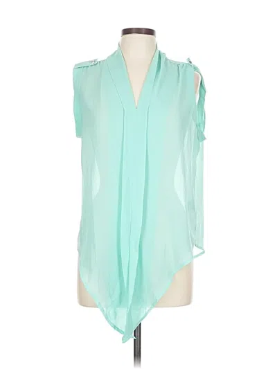 Pre-owned Zac & Rachel Sleeveless Blouse In Blue