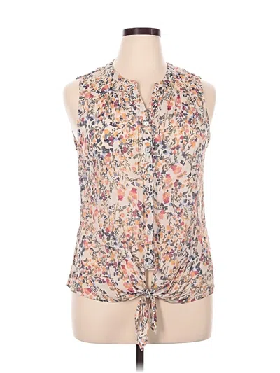 Pre-owned Zac & Rachel Sleeveless Blouse In Ivory