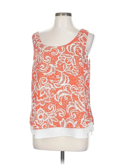 Pre-owned Zac & Rachel Sleeveless Blouse In Orange