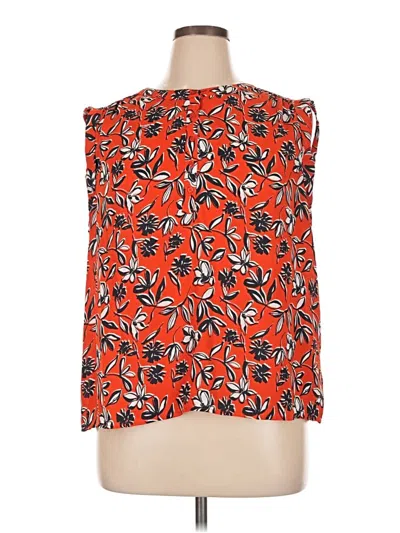 Pre-owned Zac & Rachel Sleeveless Blouse In Orange