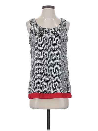 Pre-owned Zac & Rachel Sleeveless Top Gray Scoop Neck Tops
