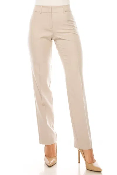 Zac & Rachel Women's Straight Leg Zip Up Pants In Vintage Nude In Multi