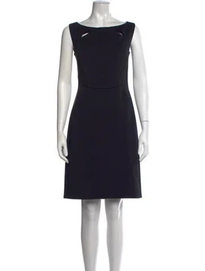 Pre-owned Zac Posen Asymmetrical Knee-length Dress In Black