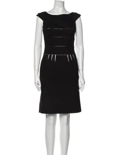 Pre-owned Zac Posen Bateau Neckline Knee-length Dress In Multi