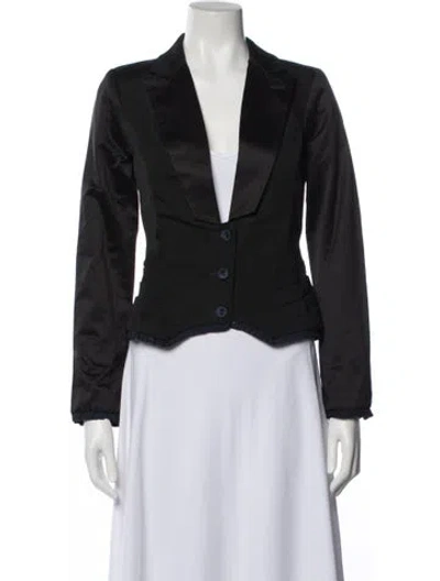 Pre-owned Zac Posen Blazer In Black