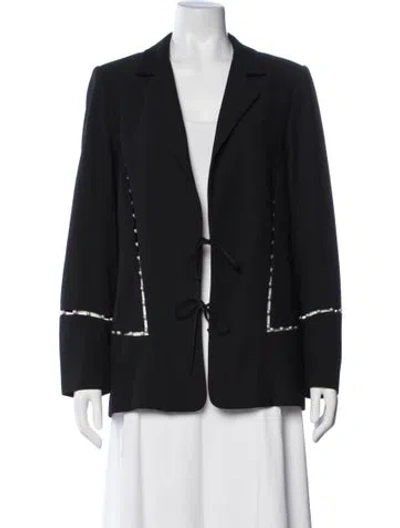 Pre-owned Zac Posen Blazer In Black