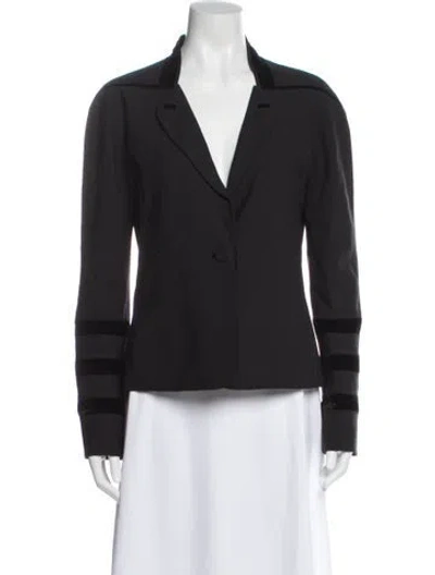 Pre-owned Zac Posen Blazer In Gray