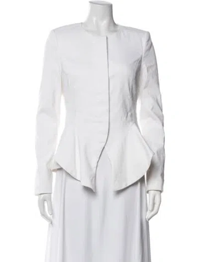 Pre-owned Zac Posen Blazer In White