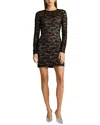 Zac Posen Bodycon Lace Mini Dress In Black