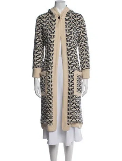 Pre-owned Zac Posen Cashmere Patterned Jacket In Neutrals