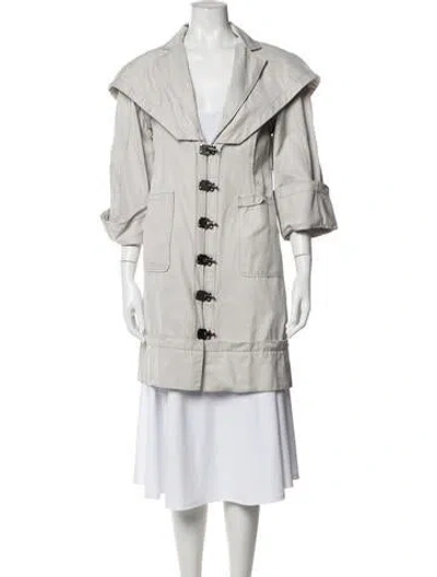 Pre-owned Zac Posen Coat In Grey