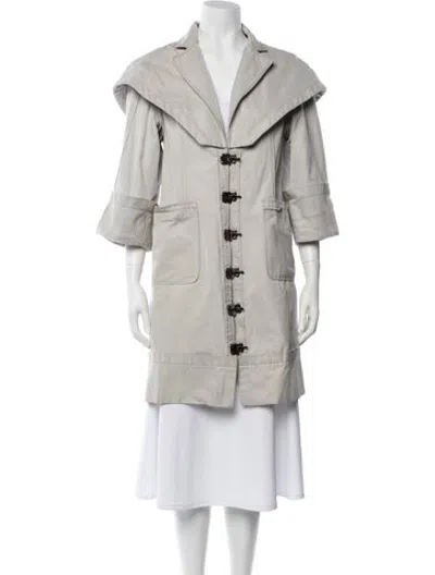 Pre-owned Zac Posen Coat In Grey