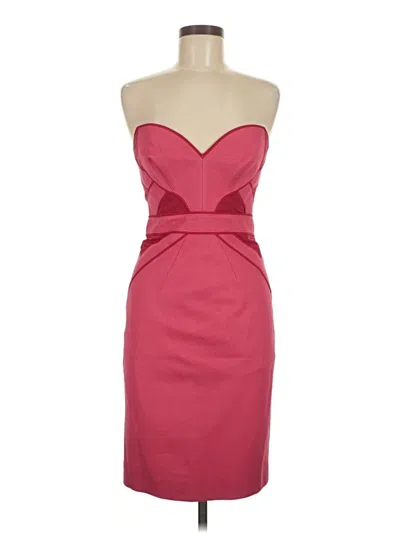 Pre-owned Zac Posen Cocktail Dress In Burgundy