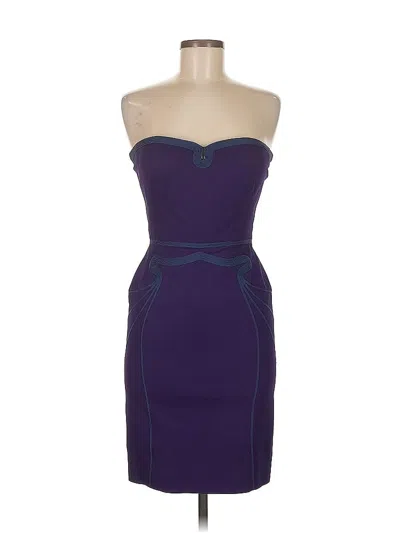 Pre-owned Zac Posen Cocktail Dress In Purple