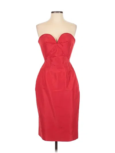 Pre-owned Zac Posen Cocktail Dress In Red