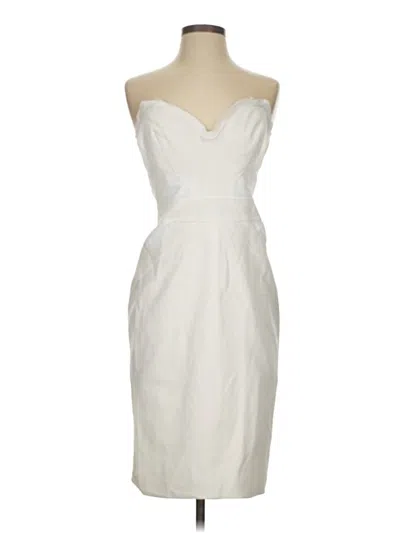 Pre-owned Zac Posen Cocktail Dress In White