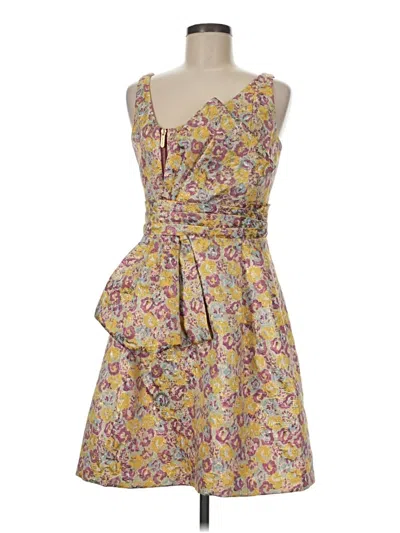 Pre-owned Zac Posen Cocktail Dress In Yellow