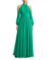 Zac Posen Wicked X  Cold-shoulder Chiffon Gown In Aurora