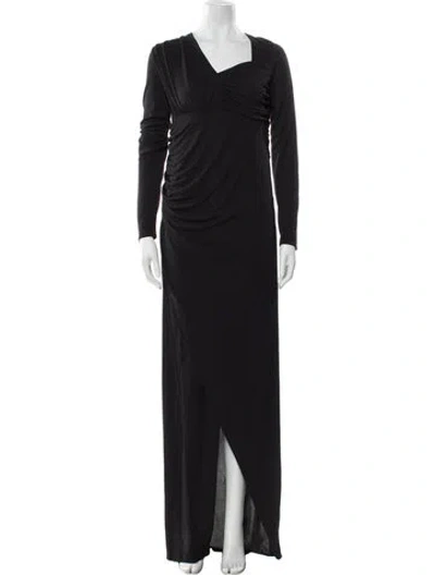 Pre-owned Zac Posen Cowl Neck Long Dress W/ Tags In Black