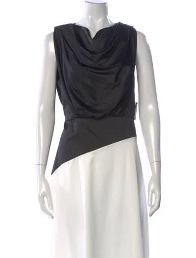 Pre-owned Zac Posen Cowl Neck Long Dress W/ Tags In Black